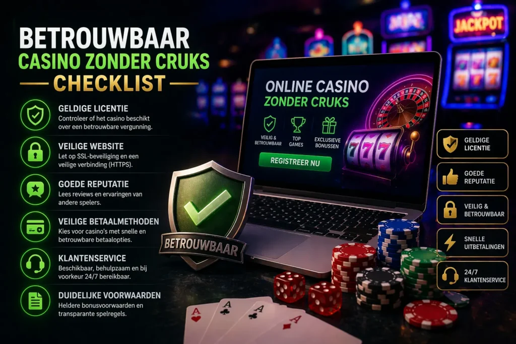 checklist voor betrouwbare casinos zonder cruks